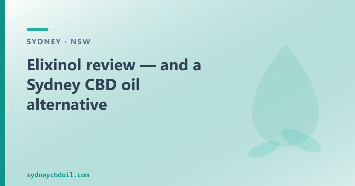 Elixinol review — an Australian CBD Oil Alternative