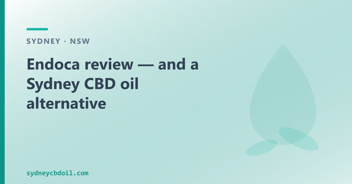 Endoca review — an Australian CBD Oil Alternative