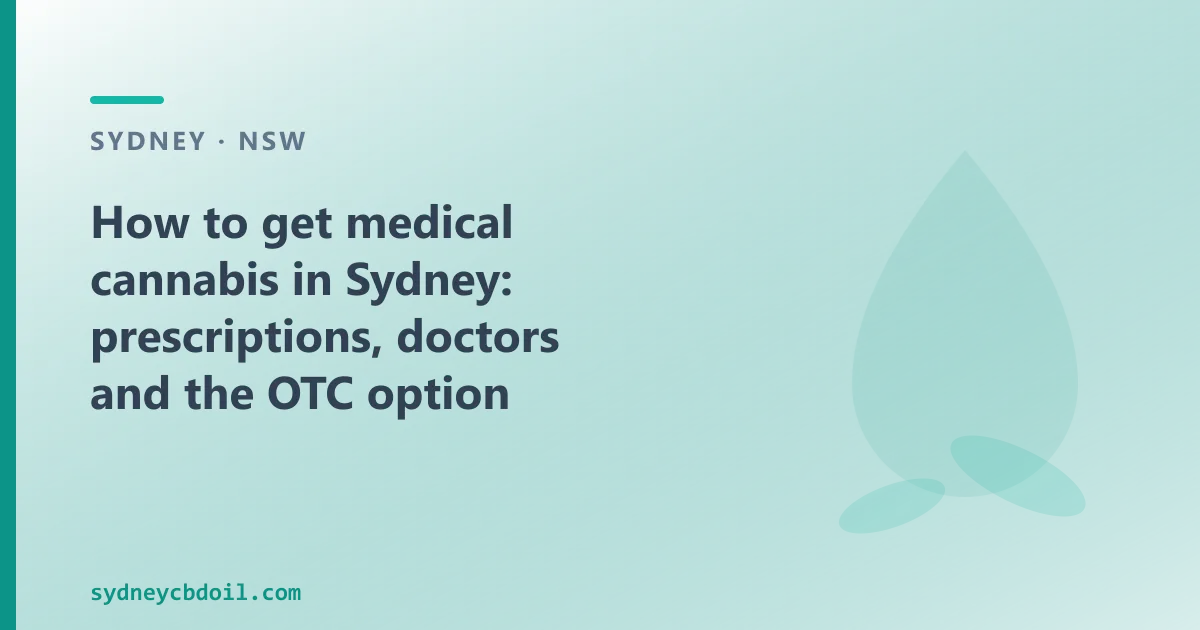 How to get medical cannabis in Sydney: prescriptions, doctors and the OTC option