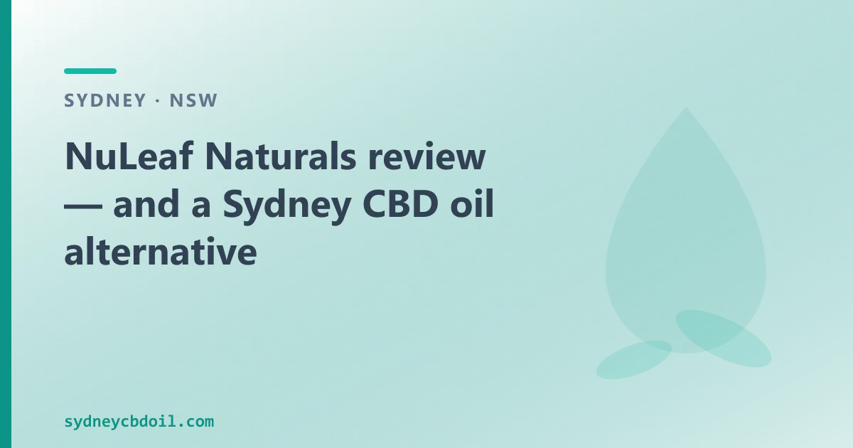 NuLeaf Naturals review — an Australian CBD Oil Alternative